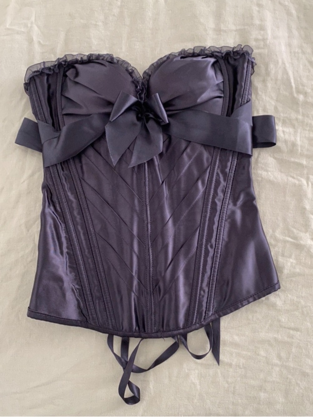 Adore Strapless Satin Corset Bustier
